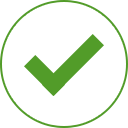 A green checkmark inside a green circle.